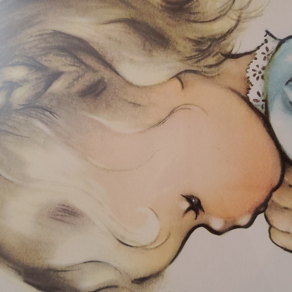 "A Child's Prayer" 1950's Vintage framed lithograph. - Picture 2 of 5